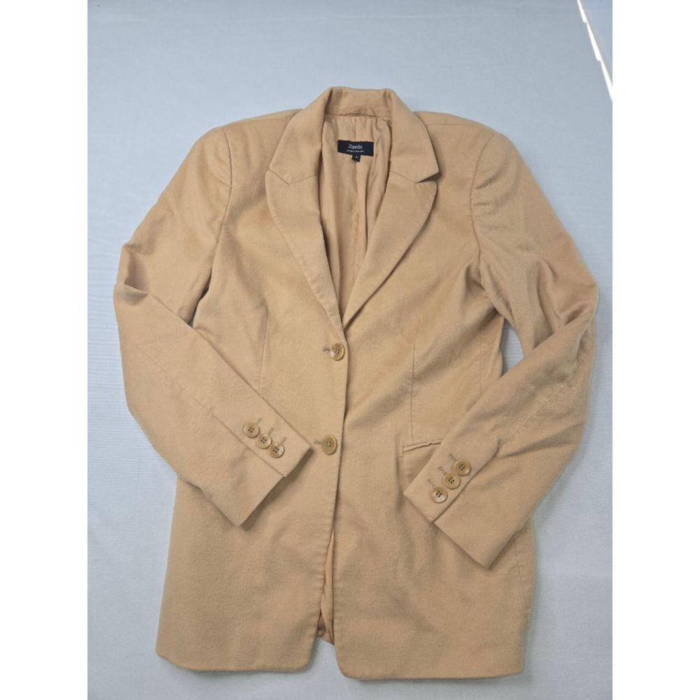 Zanella | Womens | Beige 100% Cashmere Blazer | Size 4
